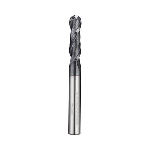 Image of Tools Extra Long Carbide Ball Nose End Mill for Cutting Alloy Steels, with HRC62 Tungsten Carbide+AlTiN Coating,4 inch Overall Length CNC Router Bits,3 /8 Shank End Mill Bits (3 /8-4 inch 1PCS)