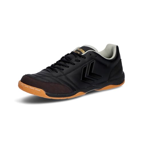hummel(?????) Men's Futsal Shoe, Black x Gold (9038), 25.0 cm