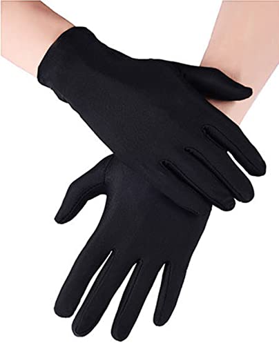 Achsoo Kurze Handschuhe fr Damen Handgelenklange Handschuhe Braut Kostm Halloween Kostm Hochzeit