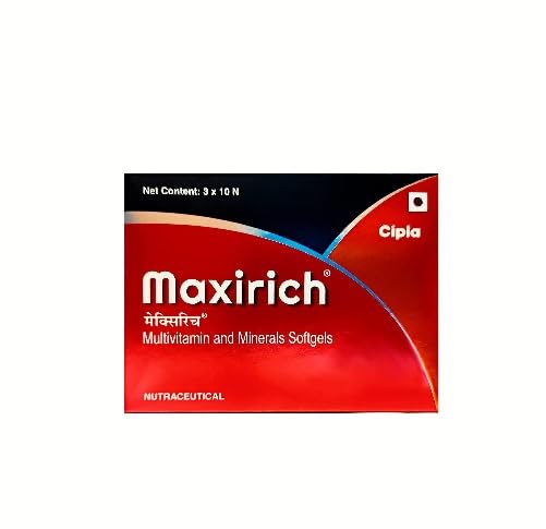 Maxirich Daily Multivitamin (6 x 10 Softgels) For Men & Women With Essential Nutrients, Vitamins, Minerals, Anti-oxidants (B0D1Y8JLMM) Amazon Price History, Amazon Price Tracker