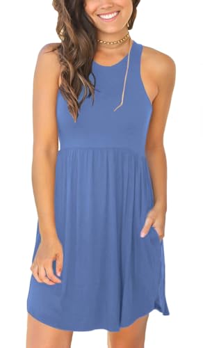 Image of HiMONE Vacation Dresses for Women 2025 Summer Dress Women's Casual Sundresses Casual Beach Petite Sun Dress XS-2XL