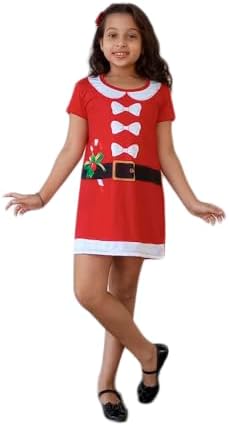 Vestido Infantil Calupa Temático Natal Mamãe Noel