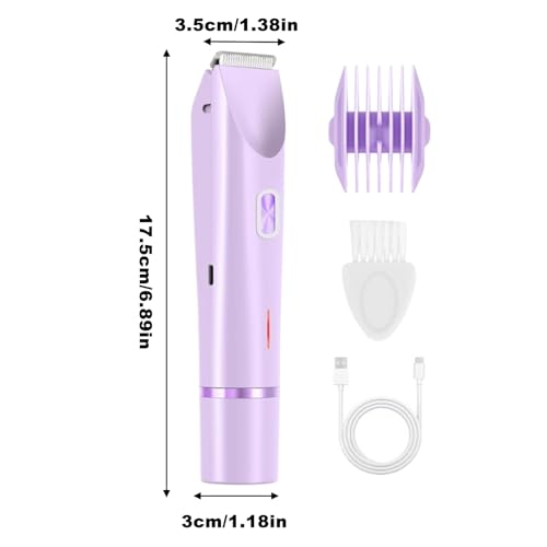 Rasoir électrique femmes 400mAh à deux têtes interchangeables zone bikini
