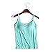 Aosbset Hauts de Caraco pour Femmes avec Gilet de Soutien-Gorge intégré Caraco de Base rembourré Débardeur à Bretelles Spaghetti réglables Débardeurs Cami
