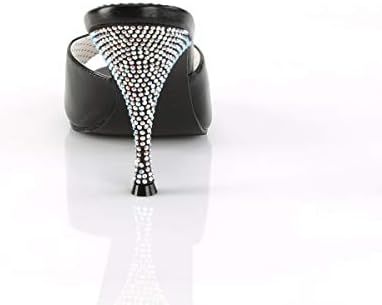 Pin Up Couture Women's MONROE-05 Flared Heel Slide Black 9 Review | Image 3