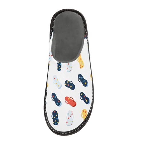 Flip Flop Fuzzy Slippers Soft Home Bedroom Slippers for Women Men House Shoes3