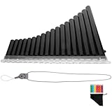 ELAYARD Professionelle Abs Resin Panflöte Rohre Pan Pipes Musikinstrument für Anfänger und Profis Tragbar Poliert Klarer Klang Robustes Lerninstrument in Schwarz