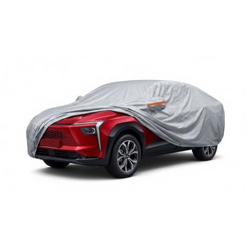 Image of myTVS 100% Waterproof Car Body Cover for Mahindra XEV 9e - Custom-Fit, Double-Layer, UV & Dust Proof, Mirror Pockets & Elastic Clip Lock (CSK 11)