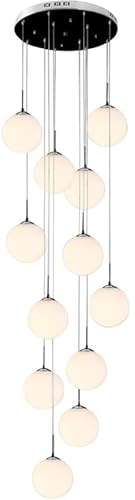 12�C���` �z���C�g�K���X �y���_���g���C�g �����O�V�����f���A ���V��p �N���[���d�グ 3000K �E�H�[��LED ���_�� �݂艺�������v ���ցE�K�i�p