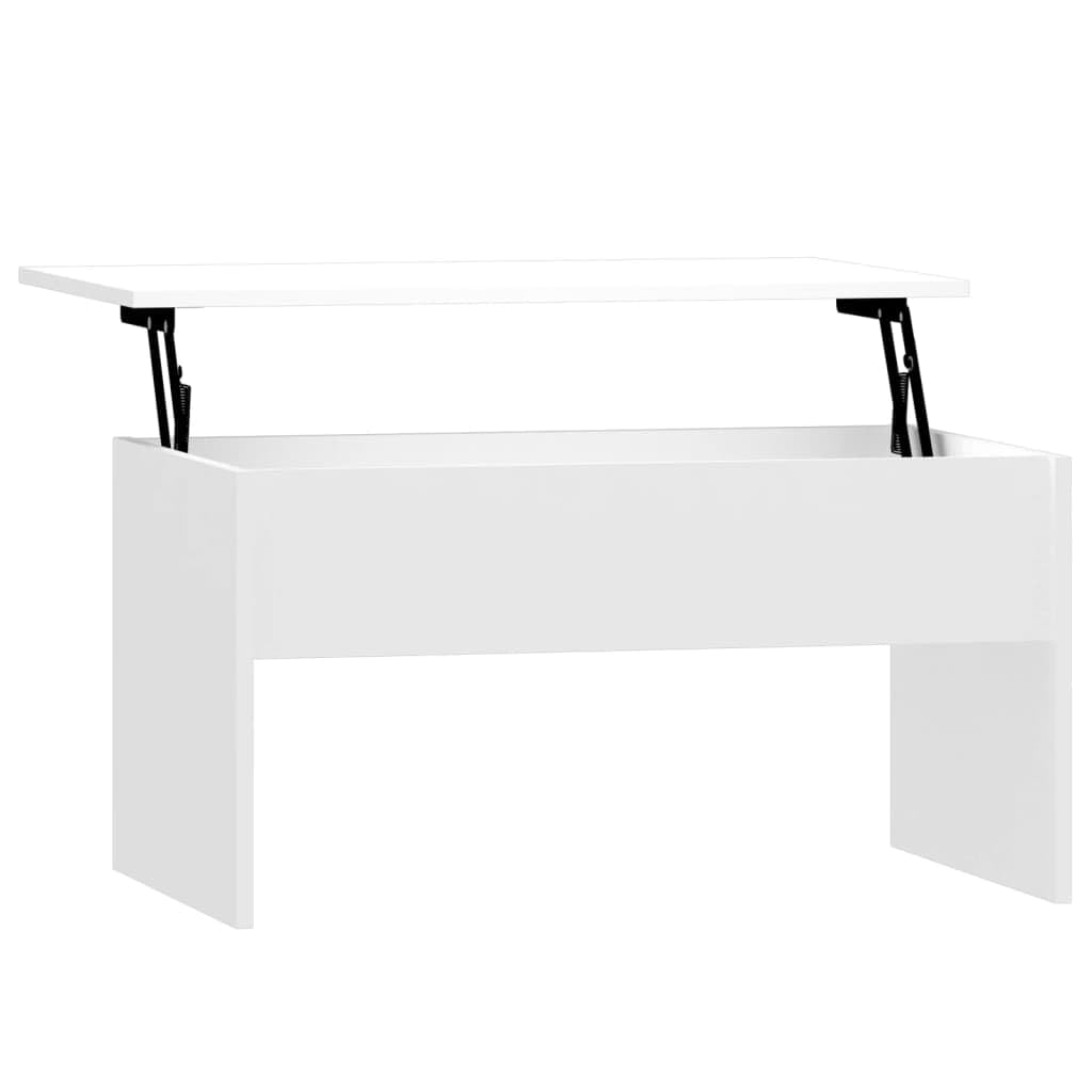 vidaXL Coffee Table High Gloss White 31 5x19 9x16 3 Engineered Wood