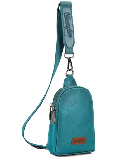 Image of Wrangler Small Sling Bag for Women, Leather Crossbody Bags Cross Body Purse Fanny Packs with Adjustable Strap for Gift