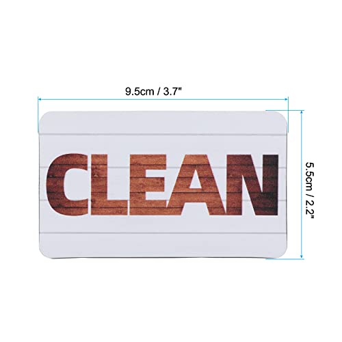 PATIKIL Dirty Clean Geschirrspüler-Magnet, Geschirrspüler, Kühlschrank, Küche, Organisation, sauberes schmutziges Schild, Magnet, braun, weiß