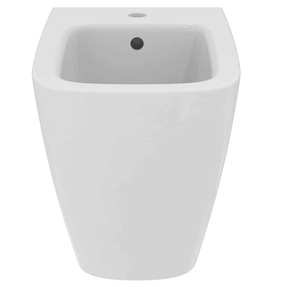 Ideal Standard - i.life B, Bidé de tierra cable de pared, Con orificio para grifería, Con agujero de desbordamiento, Blanco