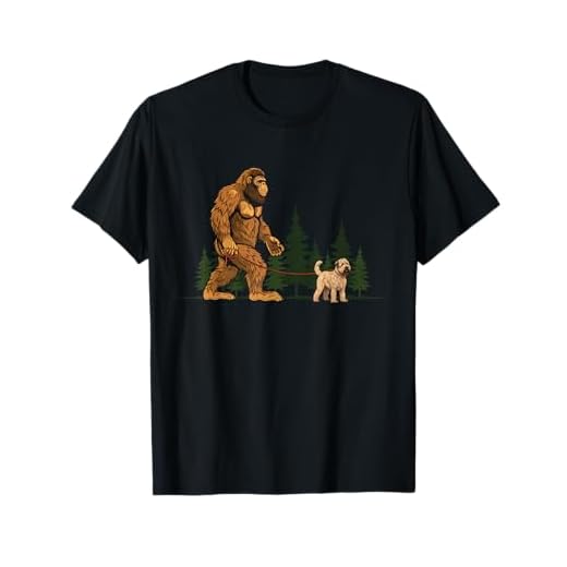 Funny Soft Coated Wheaten Terrier Bigfoot Dog Walking Dog T-Shirt