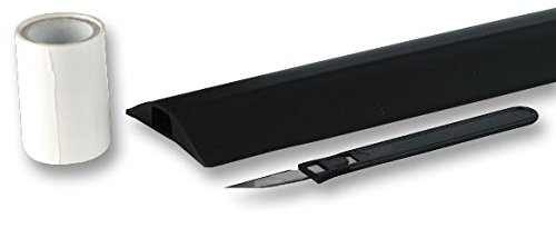 Cable protector de suelo Pro Power de 2 canales: máxima seguridad en 3 metros negros