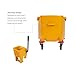 Carlisle FoodService Products 35-Quart Commercial Mop Bucket with Side-Press Wringer, Integrated Pour Spout, and Smooth Rolling Casters for Commercial Cleaning, Durable Polypropylene, Yellow