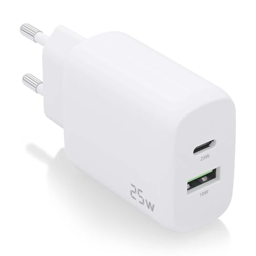 Aisens - Cargador 25W. 1Xusb-C Pd3.0. 1Xusb-A Qc3.0. Blanco