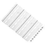 MECCANIXITY DIN Rail Slotted Aluminum Mounting Guide 4 Inch x 1.4 Inch x 0.28 Inch for Electrical Industrial Products Silver Tone 4 Pcs