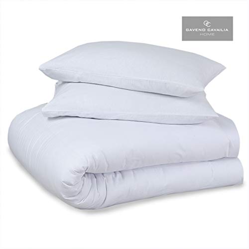 GC GAVENO CAVAILIA 100% Brushed Cotton Fitted Sheet OR Pillowcases, Plain Flannelette Bed Sheets, White, 50X75, 423720 - Image 3