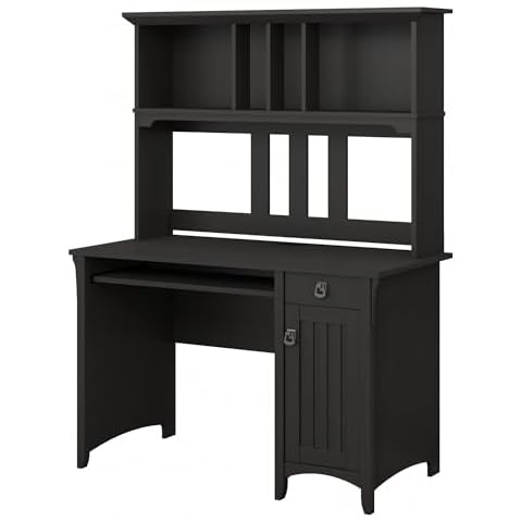 Bush Furniture Salinas Computer Desk with Hutch Cover