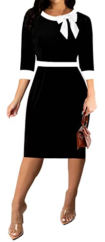 Image of Xinlees Women's Bodycon Pencil Dress Sexy Short Ruffles Sleeve Clubwear Basic Fitted Outfits Casual Midi Dresses