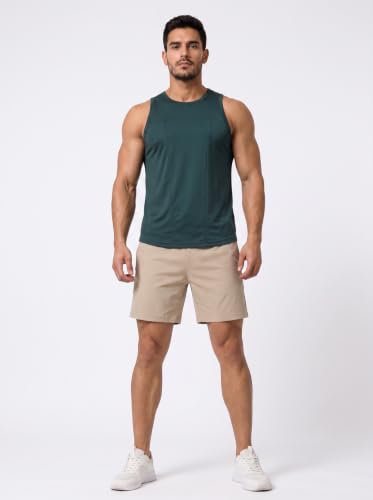 Image of CHKOKKO Men's Workout Gym T-Shirt Lightweight Sleeveless T-Shirt