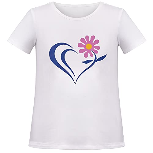 Sunny Fashion Girls Tee 2pc Pack Rainbow Ruffle Stripe Casual Short Flutter Sleeve4