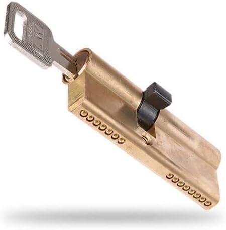 Zamknięcie drzwi cylindrycznych Zamek mosiężny do drzwi wejściowych z wkładką Euro Cylinder i przedłużonymi kluczami 65-115 mm(110mm(32.5x77.5))