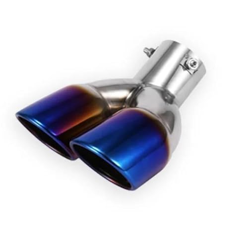 車排気管 に適合する C-HR CHR 2017-2022用 ステンレススチール製排気管マフラー テールパイプチップ オートアクセサリー 1個 ステンレス 排気管(青)