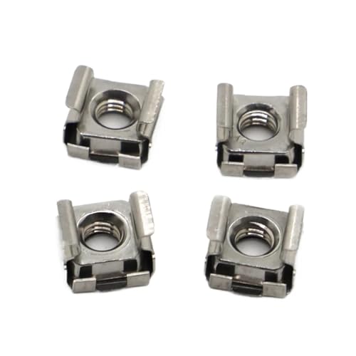 2-5pcs M4 M5 M6 M8 M10 A2-70 304 Stainless Steel Square Clip Floating Cage Nut For Server Cabinet Shelf Rack Mount(M10 2pcs)