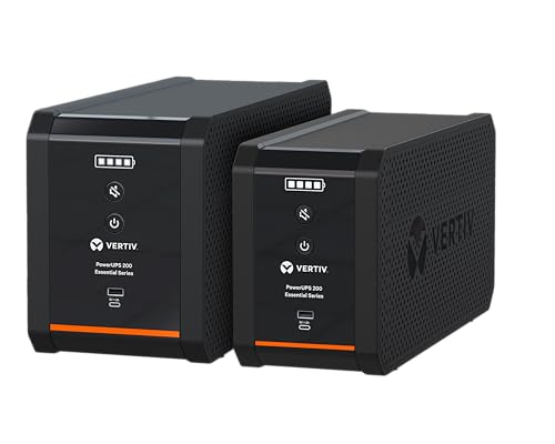 Image of Vertiv Liebert PowerUPS 200 Essential, PSA6E-1000LVT, Line Interactive UPS 1000VA /550W, Battery Backup & Surge Protector, AVR, 6 Outlets, USB C+A Charging, 3 Year Warranty