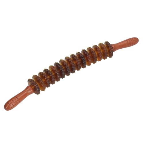 Bastão de massagem de rolo de fáscia, drenagem linfática faia, ergonômico, portátil, para massagem d
