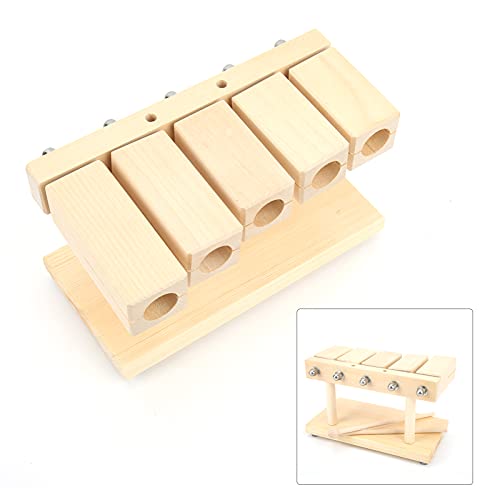 Music Percussion Block, Wood Rhythm Blocks Clear Texture Manual Strike with Mallets for Opera Ensemble for Temples