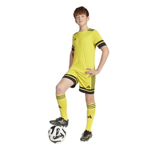 Adidas Unisex-Kids Squadra 25 Soccer Shorts, Team Yellow/Black, Large