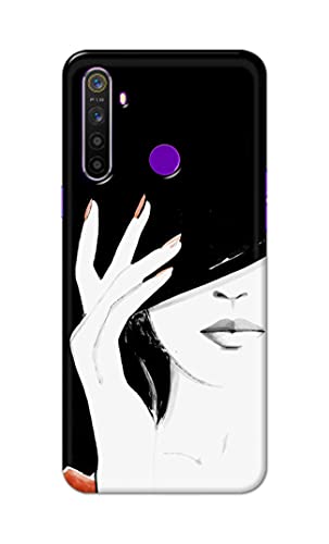 Image of PRINTFIDAA Photo of Beautiful Girl Hard Back Cover for Realme 5 / Realme 5s / Realme 5i / Realme Narzo 10 Back Cover -(P6) KAT1005