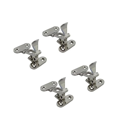 CHMIFTNX 4 PCS Deck Lock Hasp 316 Stainless Steel Lockable Hold Down Clamp Latch Fastener Mirror Polish for Boat