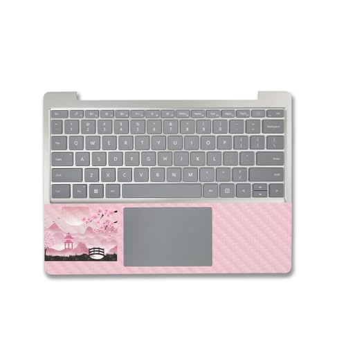Image of MightySkins Carbon Fiber Skin Compatible with Microsoft Surface Laptop Go 3 (2023) Full Wrap Kit - Cherry Blossom Dream | Protective, Durable Textured Carbon Fiber Finish | Made in The USA