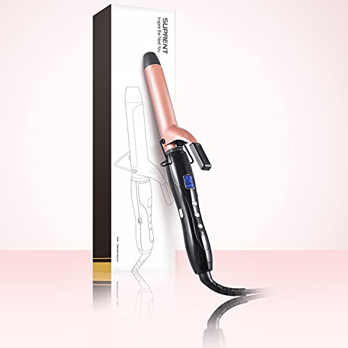 Lockenstab SUPRENT® Haar Lockenstab für medium Locken 25mm Keramik Beschichtung Frisur 9 Hitze Einstellung 120 ℃ -210 ℃ mit Temperatur Sicherheitsschloß Funktion Cover