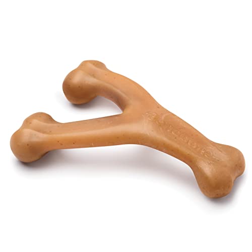 Benebone Wishbone Durable Dog Chew Toy for Aggressive Chewers, Real Chicken, Made in USA, Large