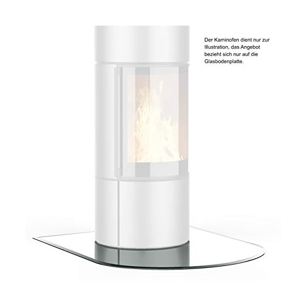 BIJON Funkenschutz-Platte mit Facettenschliff, Glasplatte Kaminofen, Kaminschutz mit ESG Sicherheitsglas, Kamin… – Bild 4
