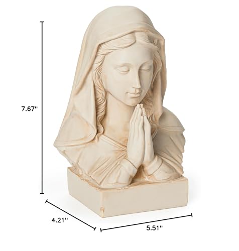 Busto Virgen María color marfil de 7.75 pulgadas miniatura 2