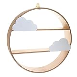 MAISONICA Estantes circulares con nubes blancas 45cm decoración de guardería