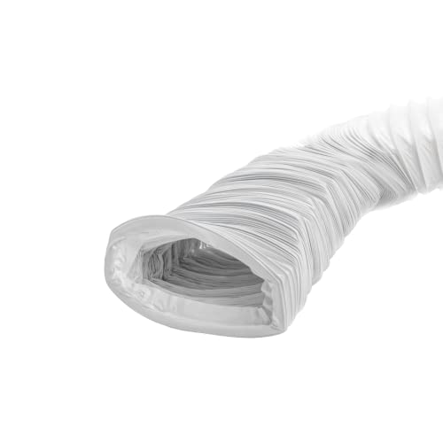 220x55mm - 6m Flachkanal PVC Abluftschlauch - Schlauch - Abzug - Abluft für Klimaanlagen, Wäschetrockner, Abzugshaube Trocknerzubehör