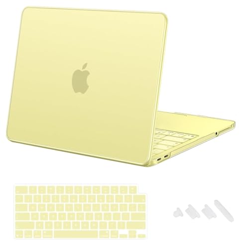 Image of Midkart Matte Case Compatible with MacBook Neo 13 inch 2026 Release Model A3404 A18 Pro Chip 3 in 1 Kit Precise Fit Protective Hard Shell Plastic Cover Keyguard & Dust Plugs, Citrus
