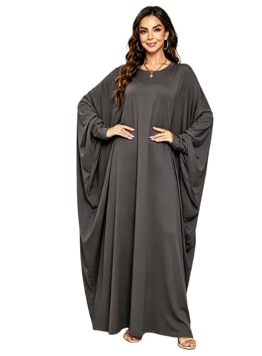 Image of Boedaty Women Soft Muslim Prayer Dress Abaya Islamic Ramadan Full of Elasticity Garment Dubai Robe