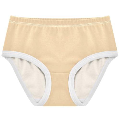 Joisal Light Yellow Beige Cute Panties Girl Toddler Girls Underwear Cotton Bright Undies Kids Briefs 2t