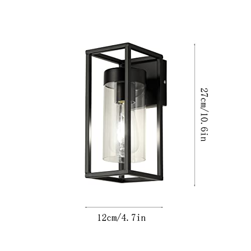Aplique de pared industrial E27 de hierro forjado negro para pasillos y dormitorios 8