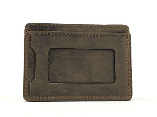 Anthology Gear Compact Full Grain Leather Wallet With Guitar Pick Holder (Whiskey Brown) #TOP2