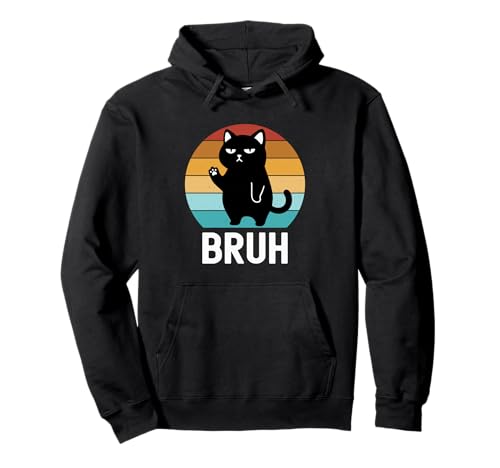 Lustige Katze Spruch Bruh Meme Jungen Mädchen Teenager Männer Frauen Katzen Pullover Hoodie