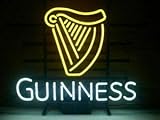HOLTEEZ Beer Bar Guinness Irish Harp Beer Neon Lamp Sign 17inx14in Bar Light Glass Artwork Decor